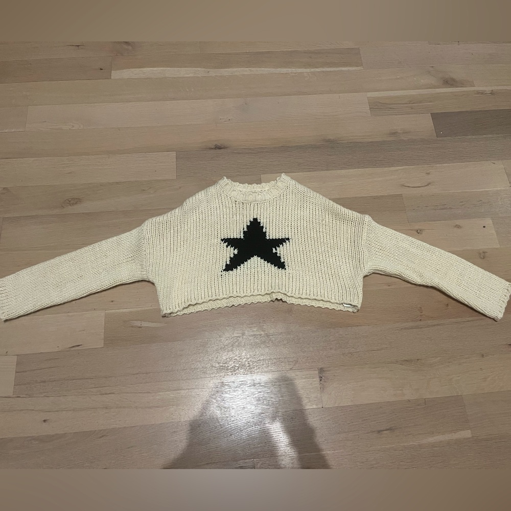 Cropped Star Knit Sweater S/XS